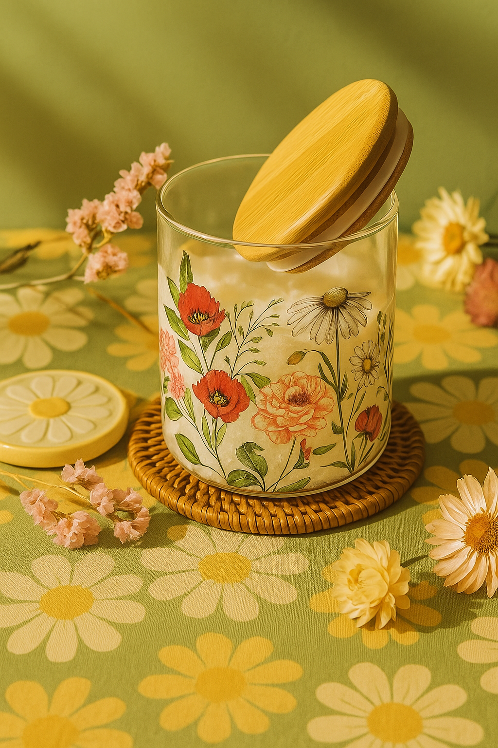 Flower Decorative Cannister